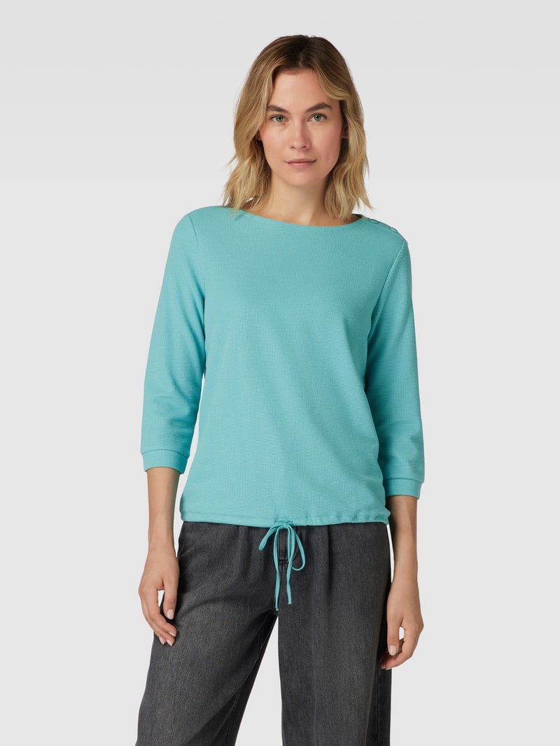 Pullover mit 3/4-Arm und Tunnelzug in mint
