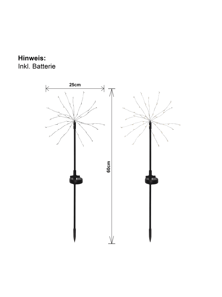 STAR Trading Solar-Erdspieß Firework 2er-Set günstig kaufen onesize