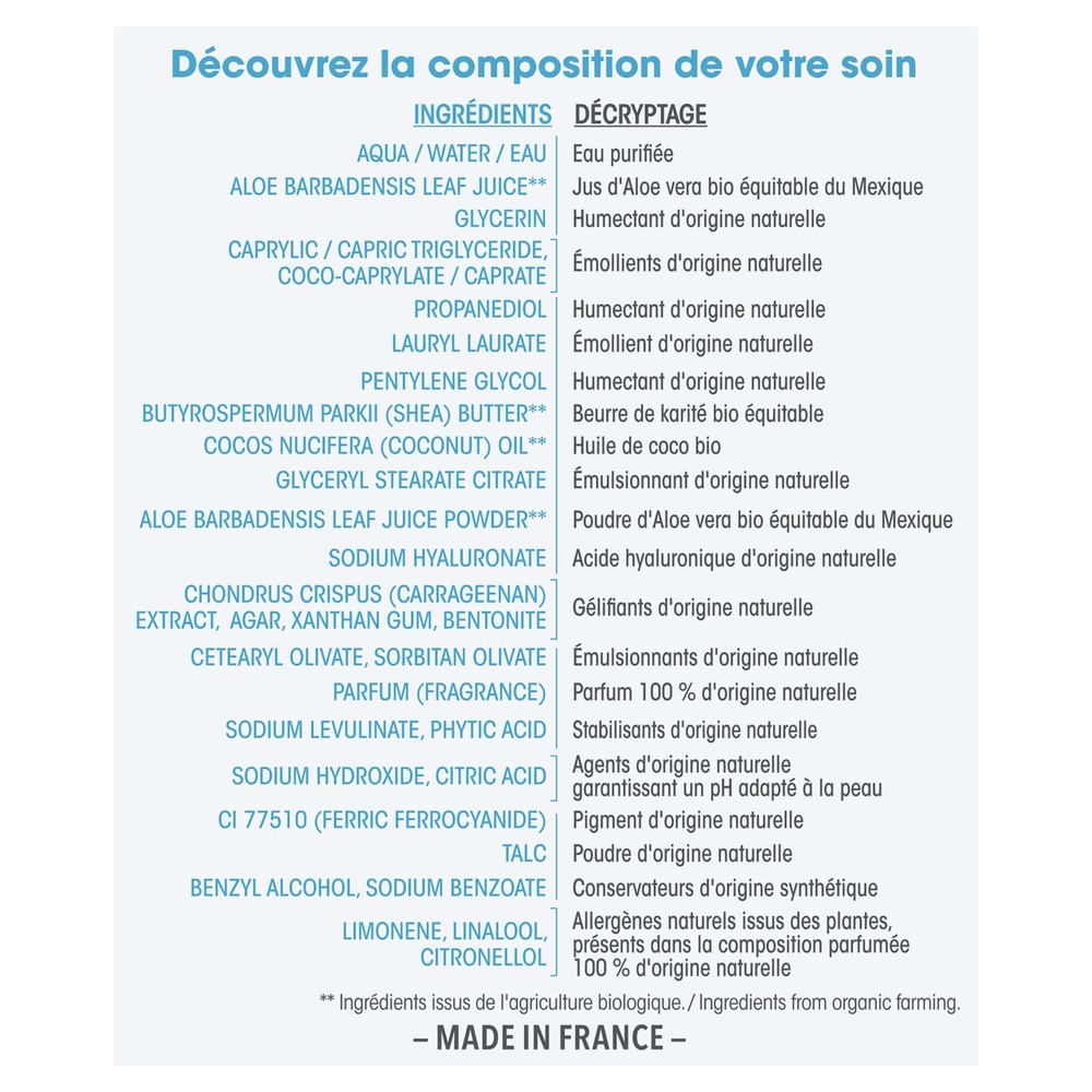 LÉA NATURE SO BiO étic Gel-Crème hydratation¹ fraîcheur 24h, peaux normales à mixtes, Hydra Aloe Vera Gel-crème