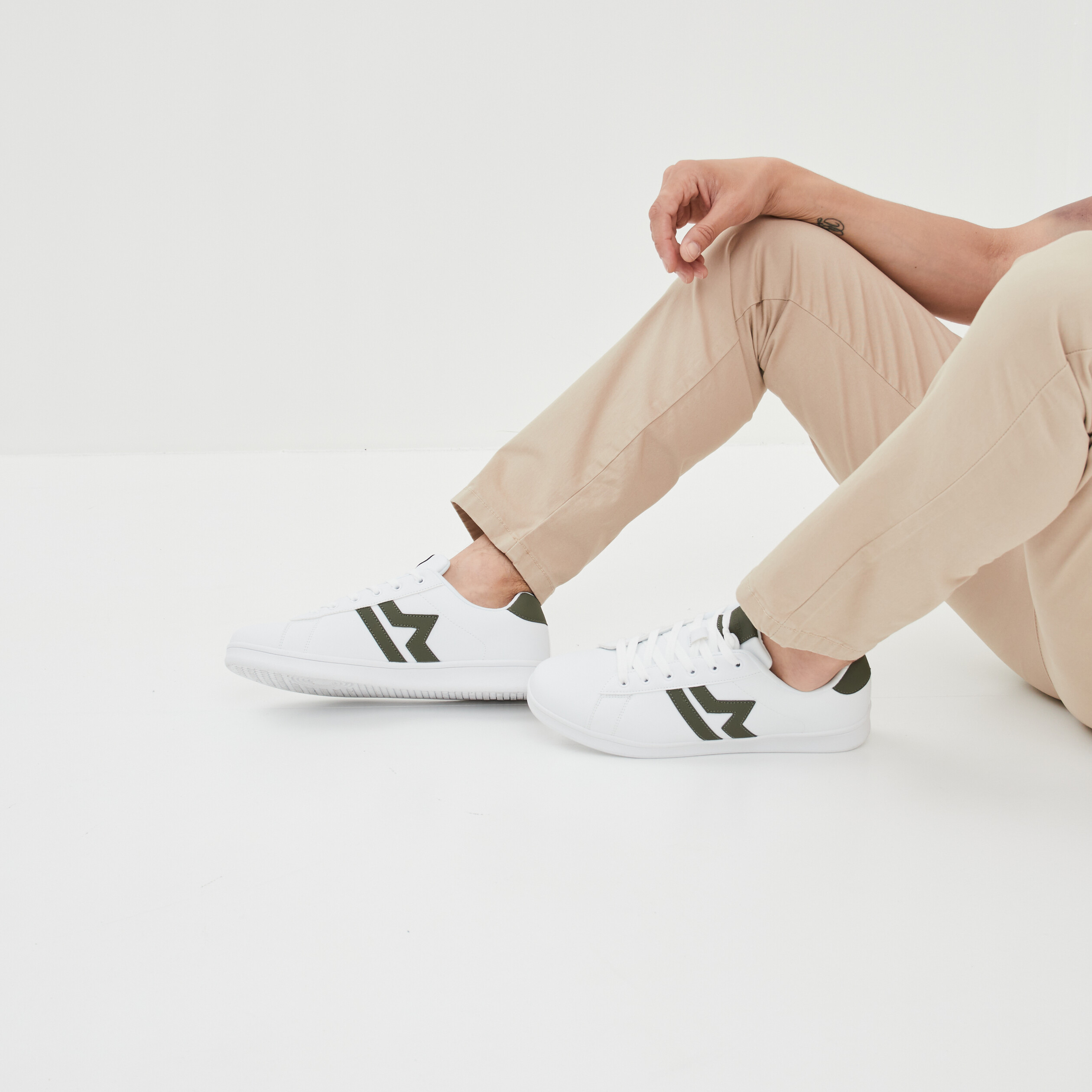 Tennis basses à lacets Creeks Thisto blanc homme | La Halle