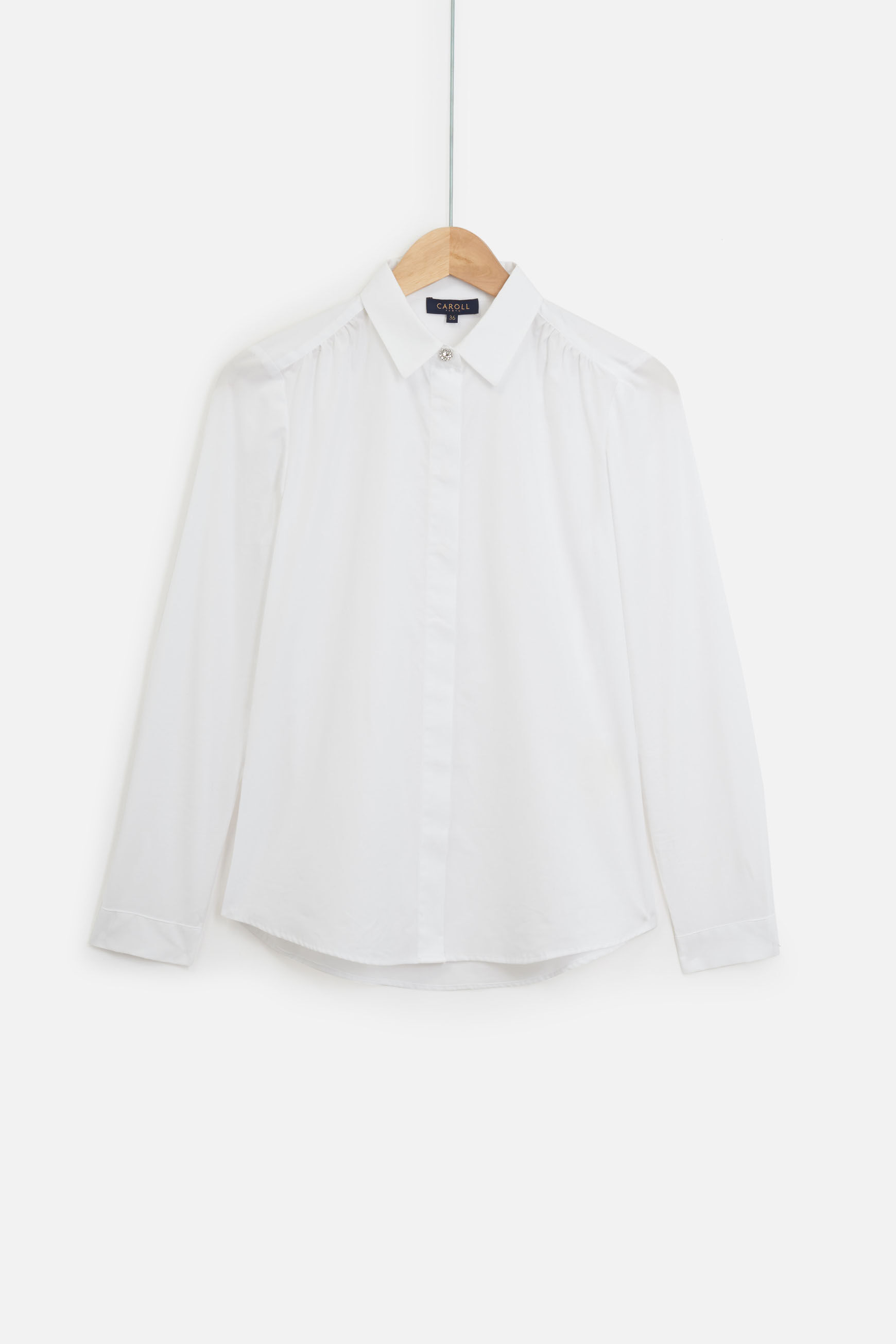 Chemise samba uni blanc femme