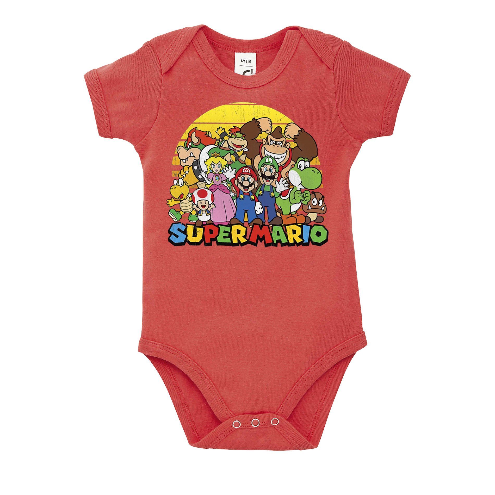Blondie & Brownie Strampler Kinder Super Mario Luigi Baby mit Druckknopf