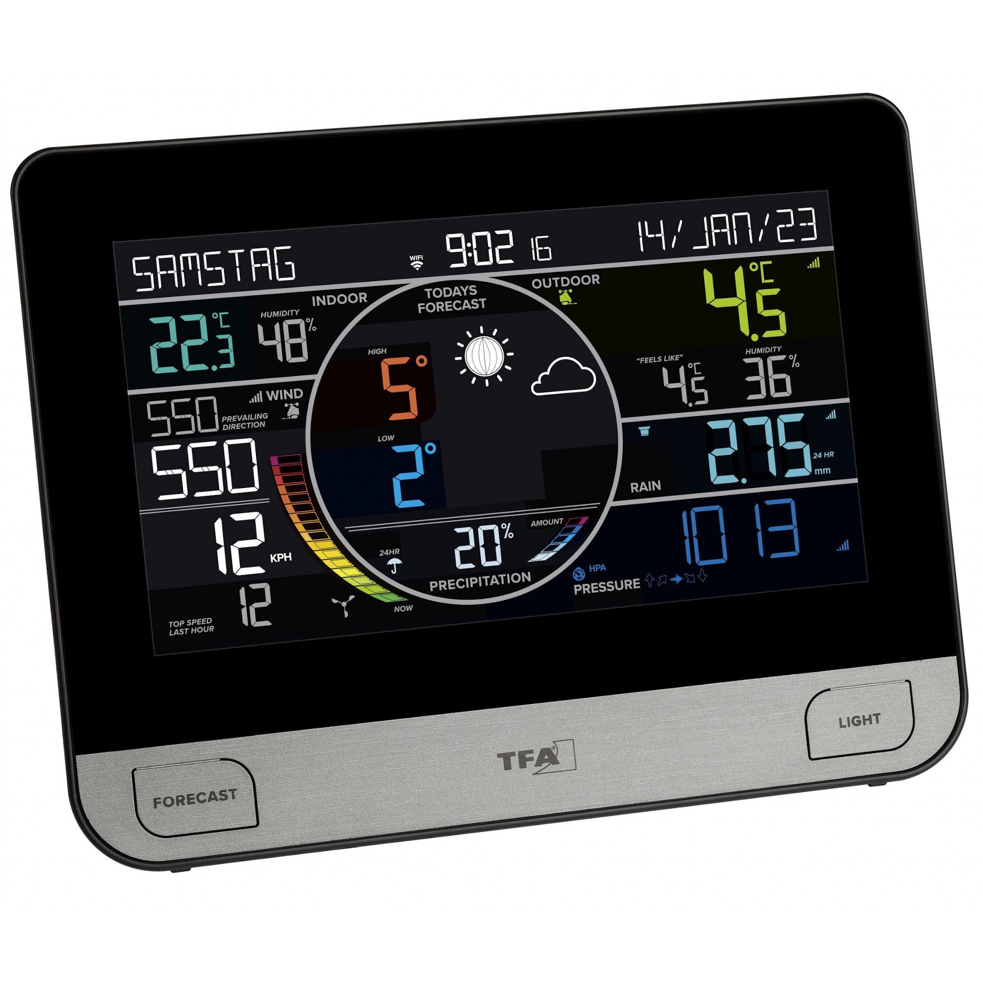 TFA Dostmann mit WLAN View Pro TFA 35.8003 Wind- Regenmesser Thermo-Hygro Sender Funkwetterstation