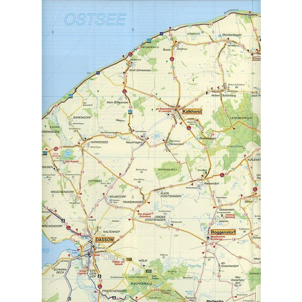 Hansestadt Lübeck, Travemünde, Boltenhagen und Umgebung Radwander- und Wanderkarte 1 : 50 000 - Wanderkarte