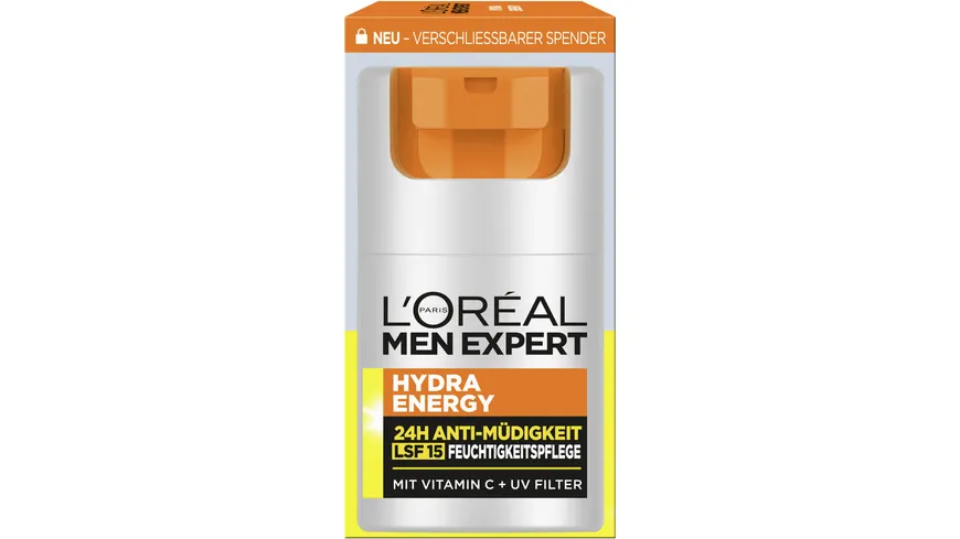 L'Oréal Men Expert Hydra Energy Tagespflege Gesicht 24h mit LSF15 50 ml