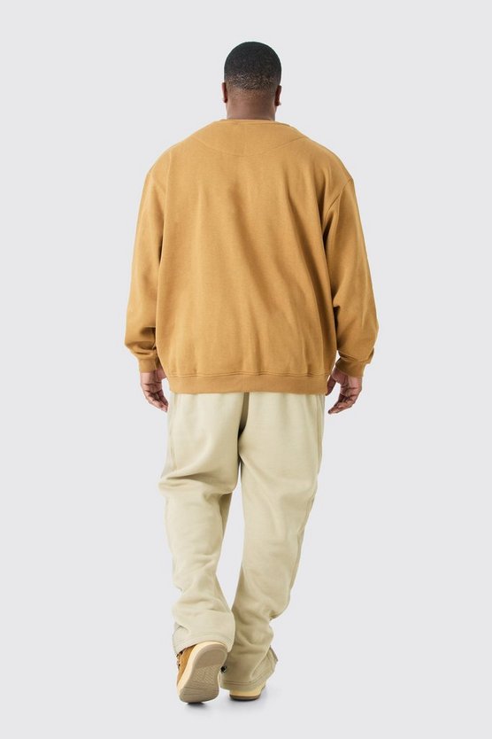 Plus Oversize Rundhals-Sweatshirt