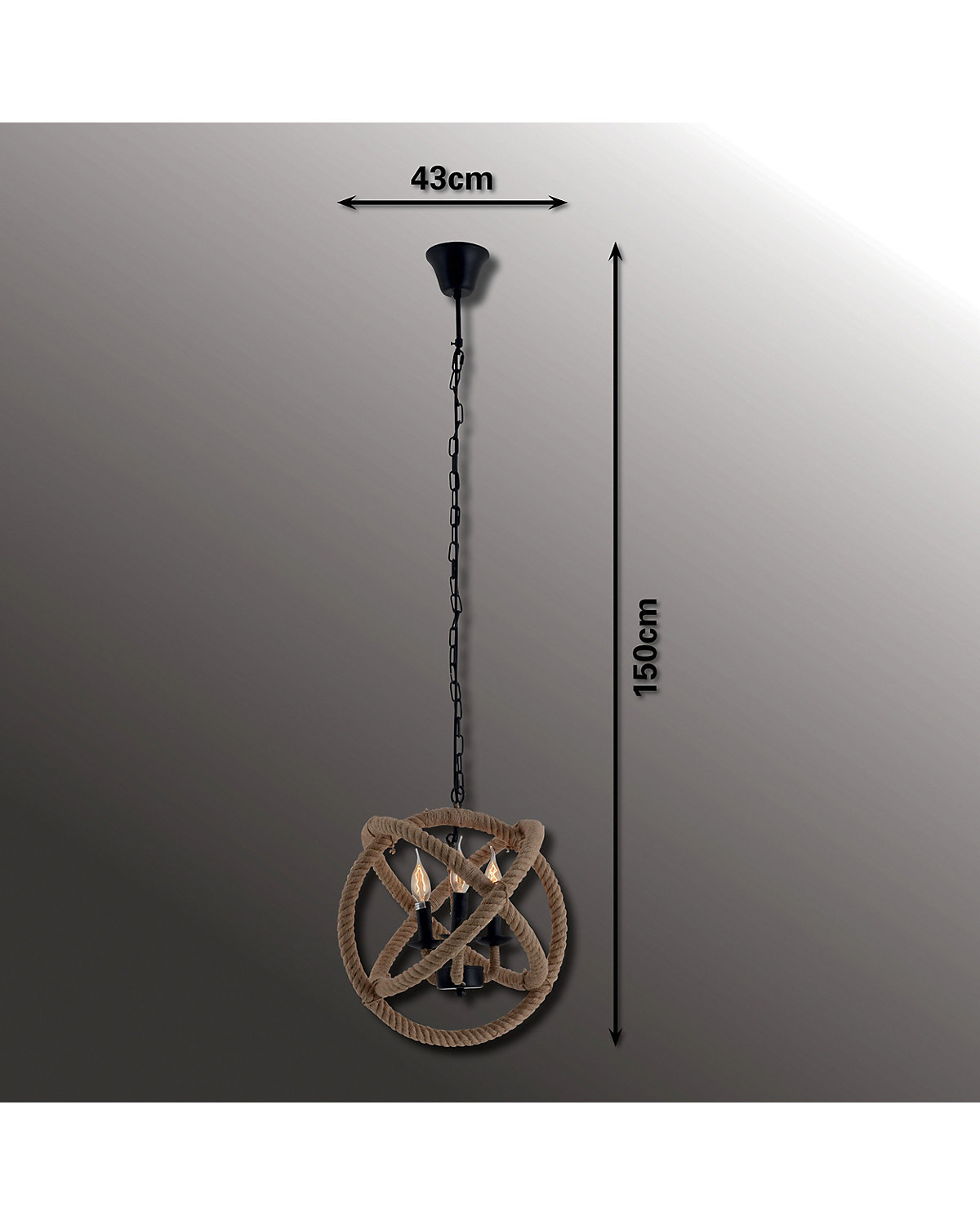 Pendelleuchte  Ø43cm, L150cm