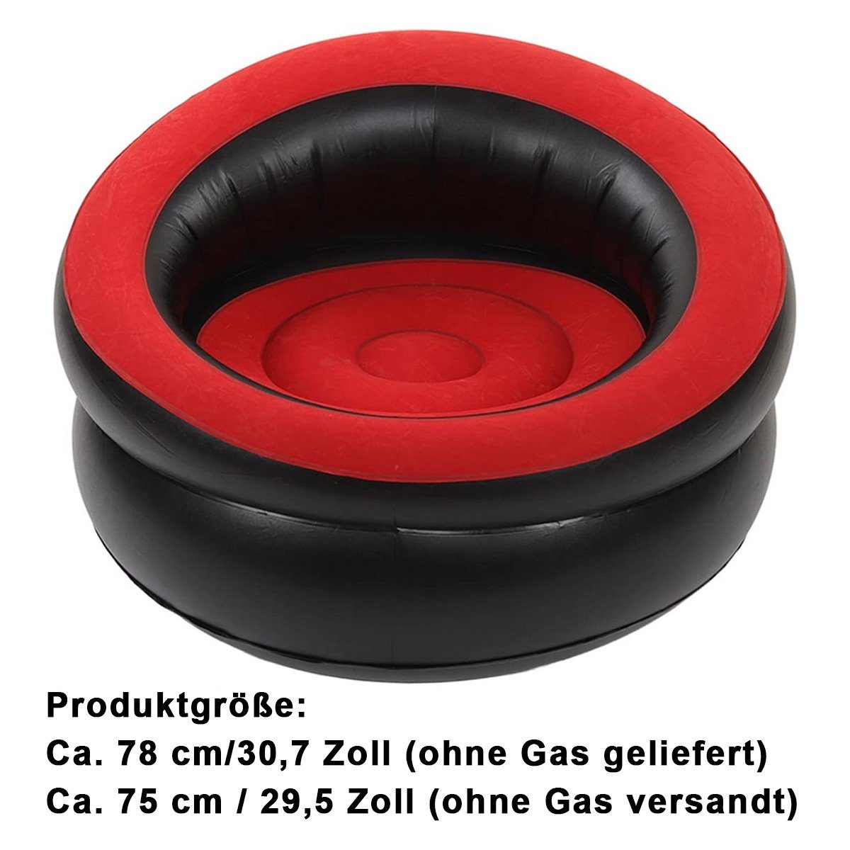 flowgoer Luftsofa Aufblasbares Samtsofa – eine vielseitige Option für das Schlafzimmer, Ergonomisches Design, schnelles Aufblasen, kleine Größe und sicher