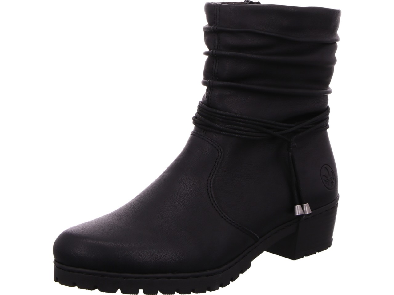 RIEKER Schnür-Stiefeletten schwarz
