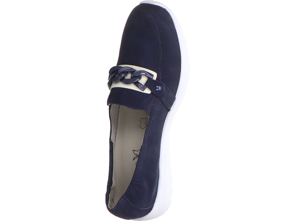 CAPRICE Klassische Slipper blau ocean suede