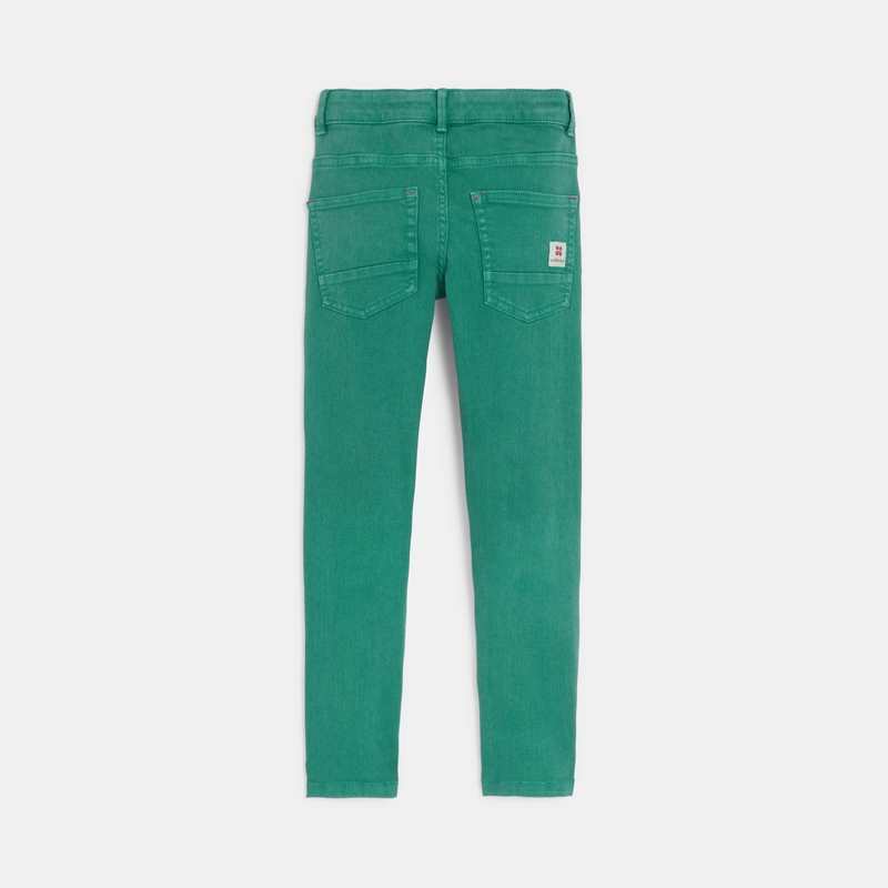 Pantalon slim coton vert de gris garçon Catimini