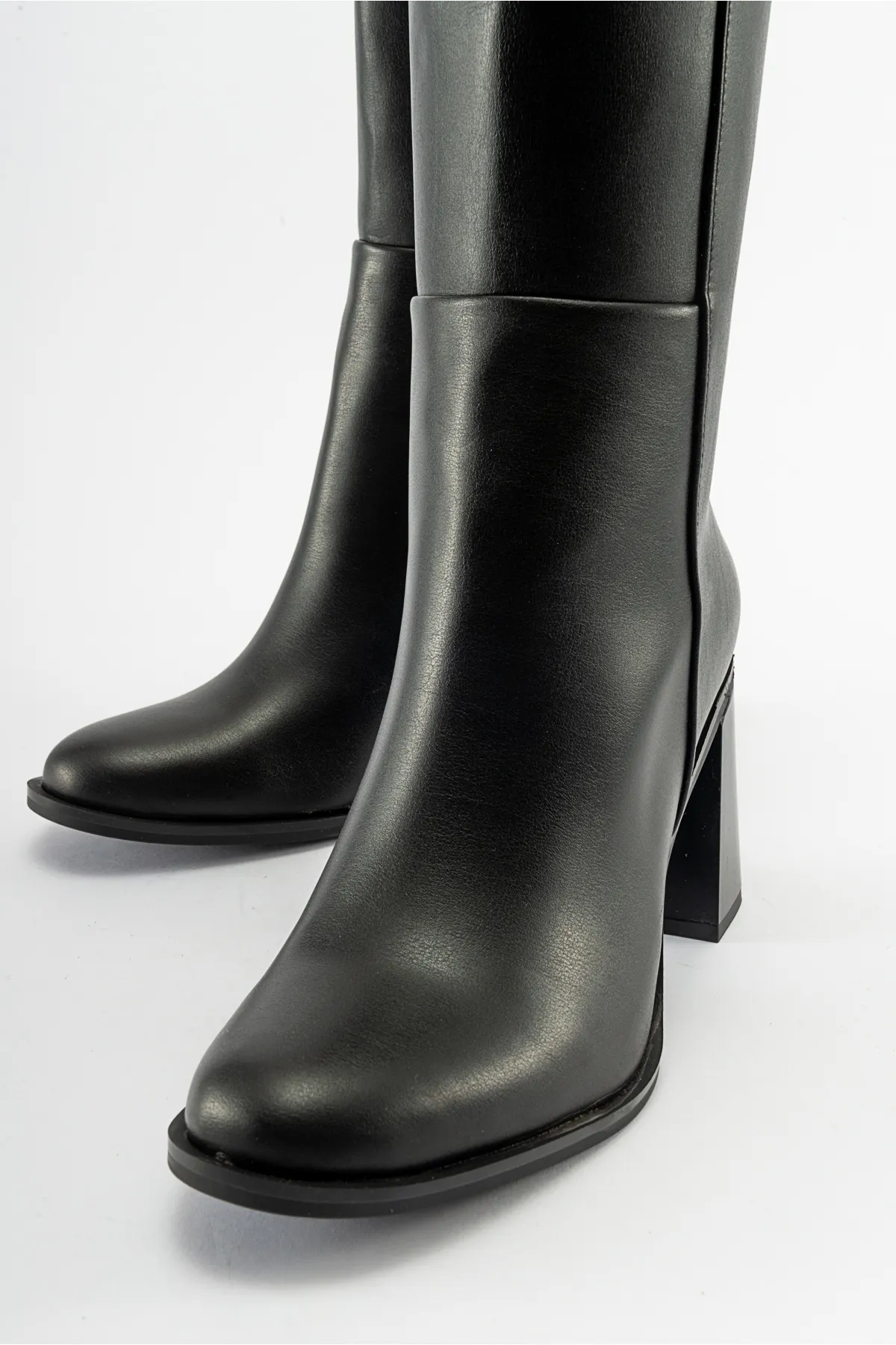 LuviShoes  MARANTA Black Skin Damen-Stiefel mit Absatz