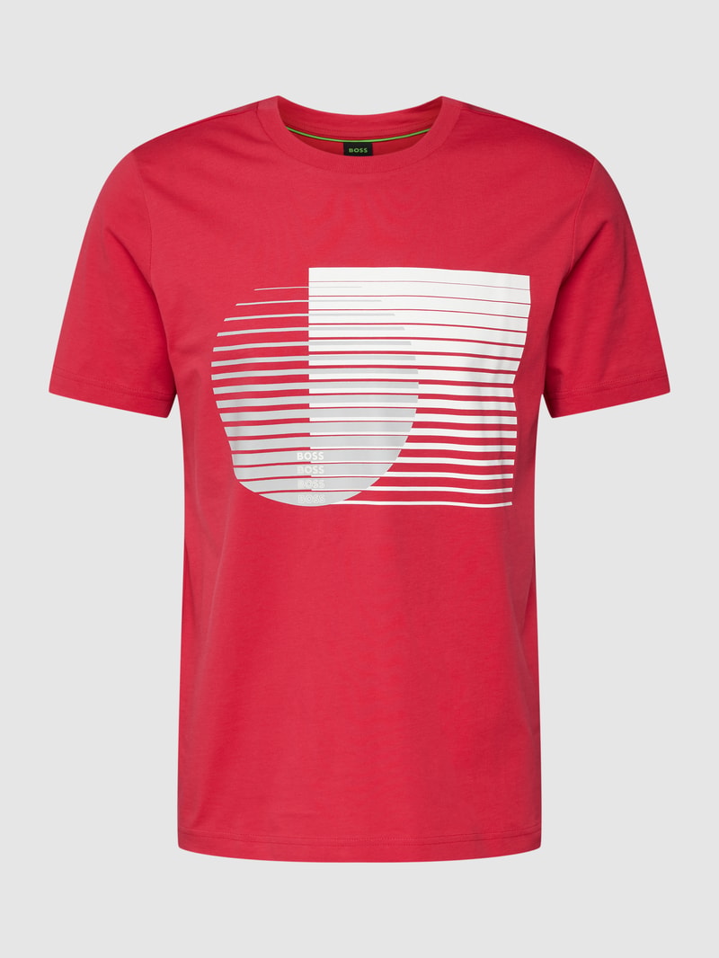 T-Shirt mit Logo-Print in pink