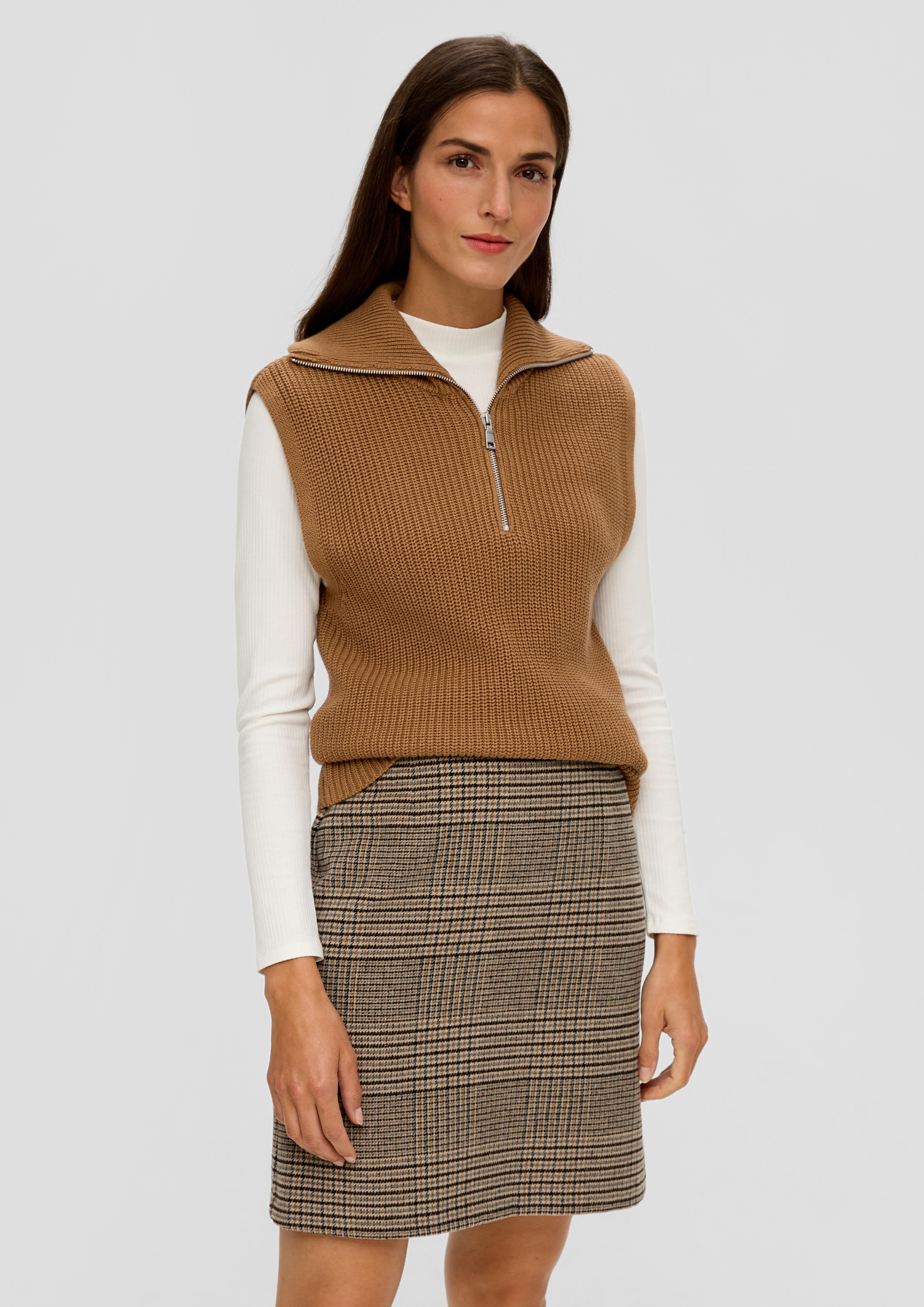 Strickpullunder mit Troyer-Kragen  2134429-8469