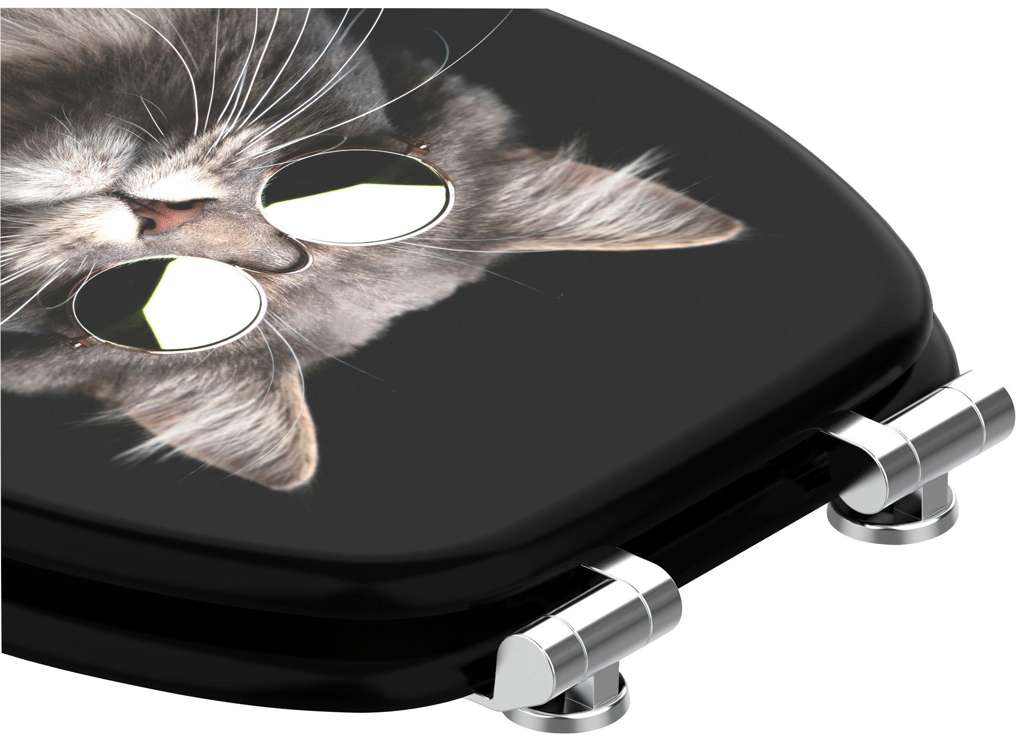Sanilo WC-Sitz Cool Cat, mit Absenkautomatik, BxL: 37,7 x 42,0 - 47,0 cm