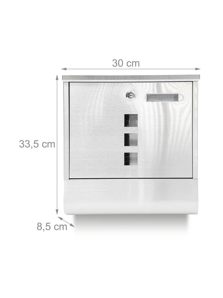 relaxdays Briefkasten in Weiß - (B)30 x (H)33,5 x (T)8,5 cm günstig kaufen onesize