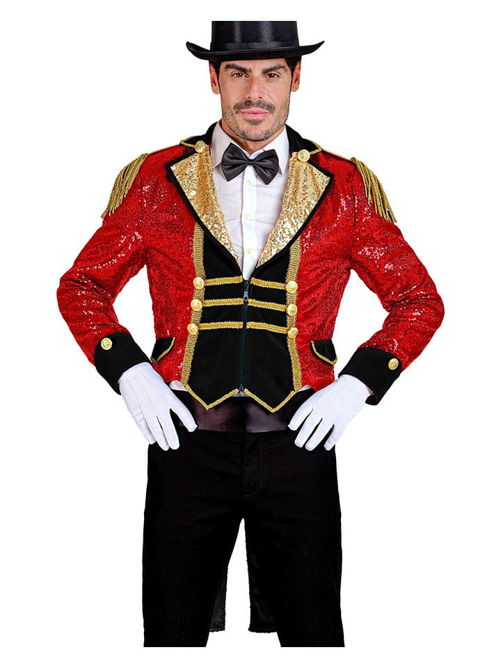 Carnival Party Kostümfrack ''Zirkusdirektor'' in Rot/ Schwarz/ Gold günstig kaufen