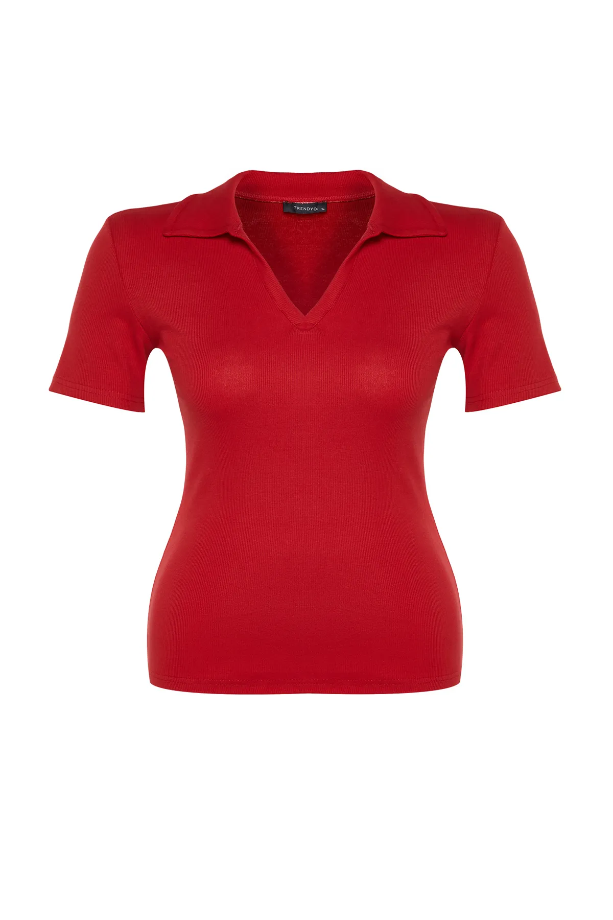 Trendyol Curve  Rote schnurgebundene Strickbluse TBBSS22BZ0750