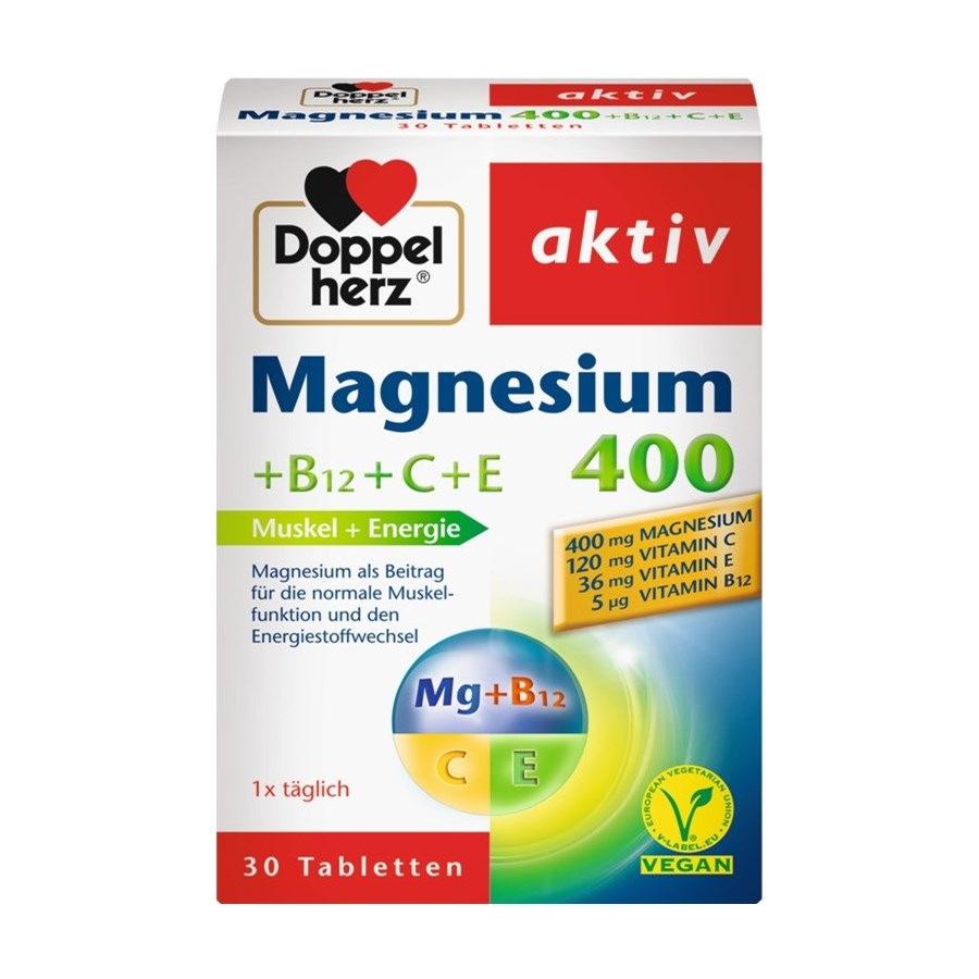 Magnesium 400 + B12 + C + E