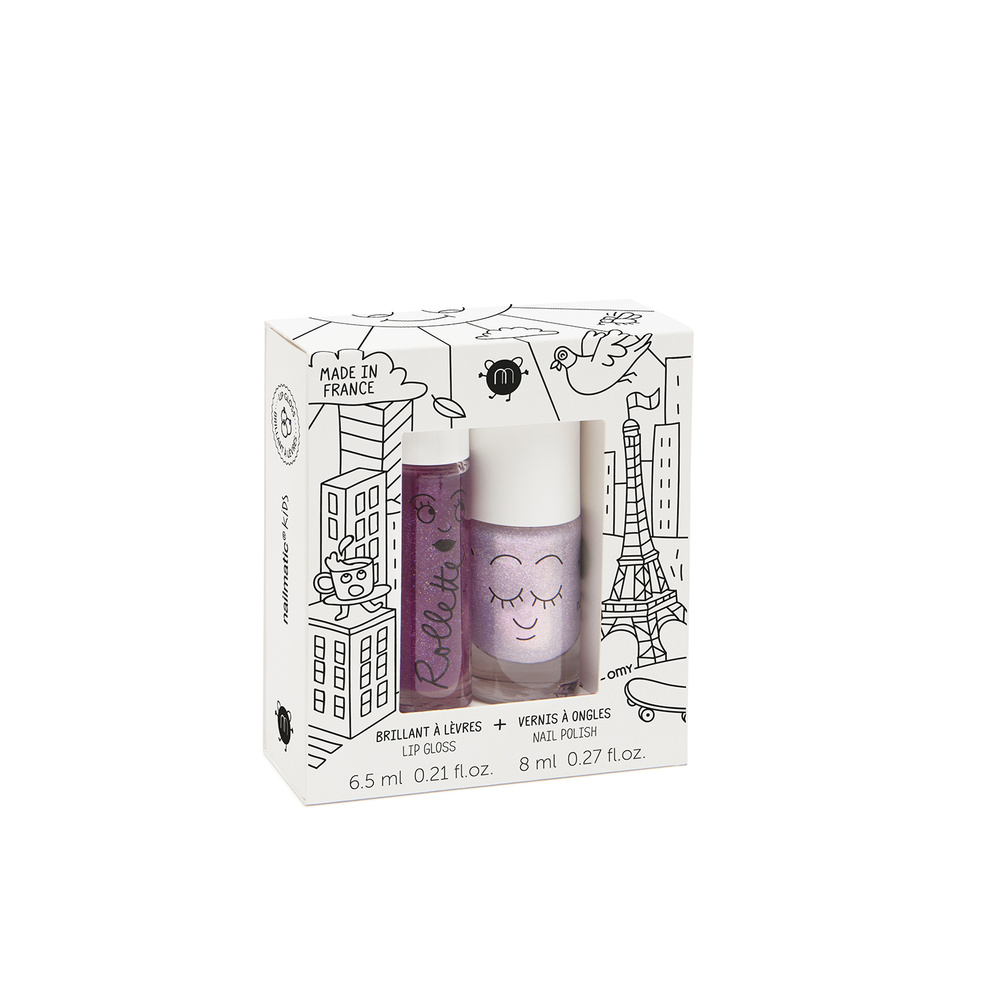 nailmatic Coffret duo rollette et vernis à l'eau LOVELYCITY SET ROLL MÛRE + VERNIS ELLIOT