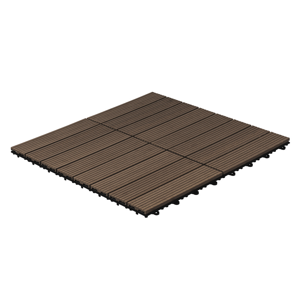 Home Deluxe WPC Holzfliesen BAVARO Dunkelbraun 3 m²