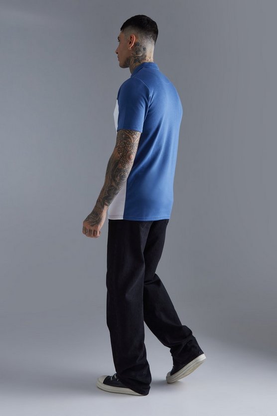 Tall Slim-Fit Colorblock Poloshirt