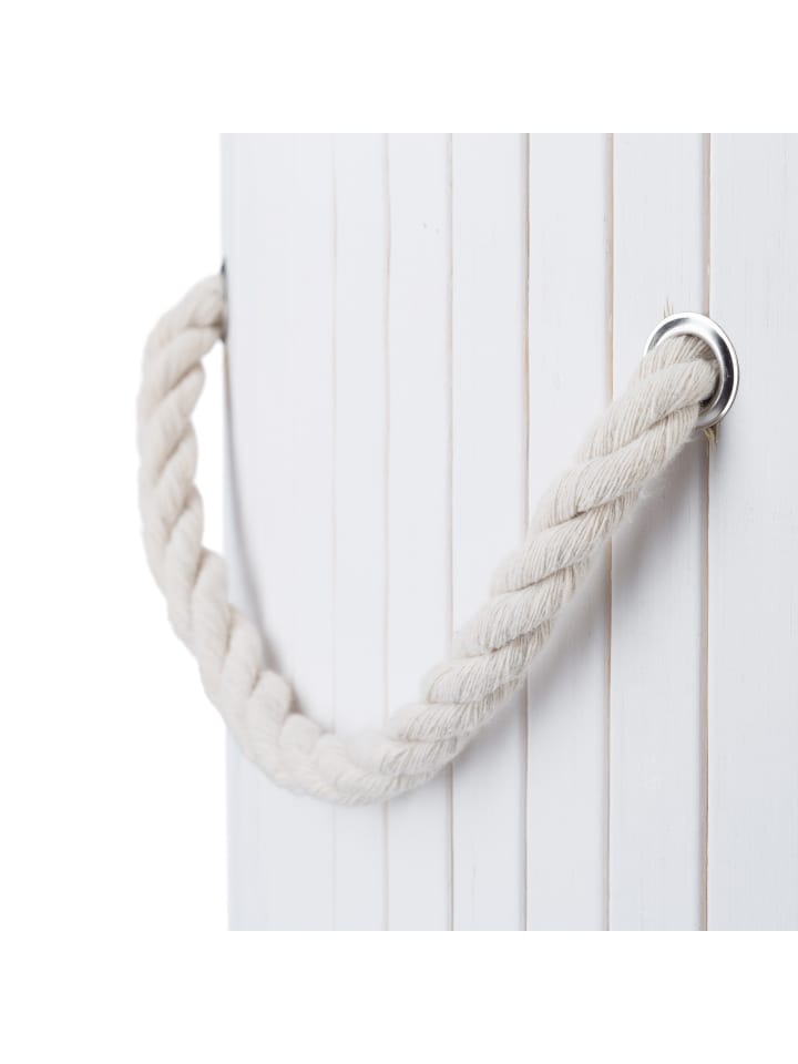 relaxdays Wäschekorb in Weiß - (H)65 x Ø41 cm günstig kaufen onesize