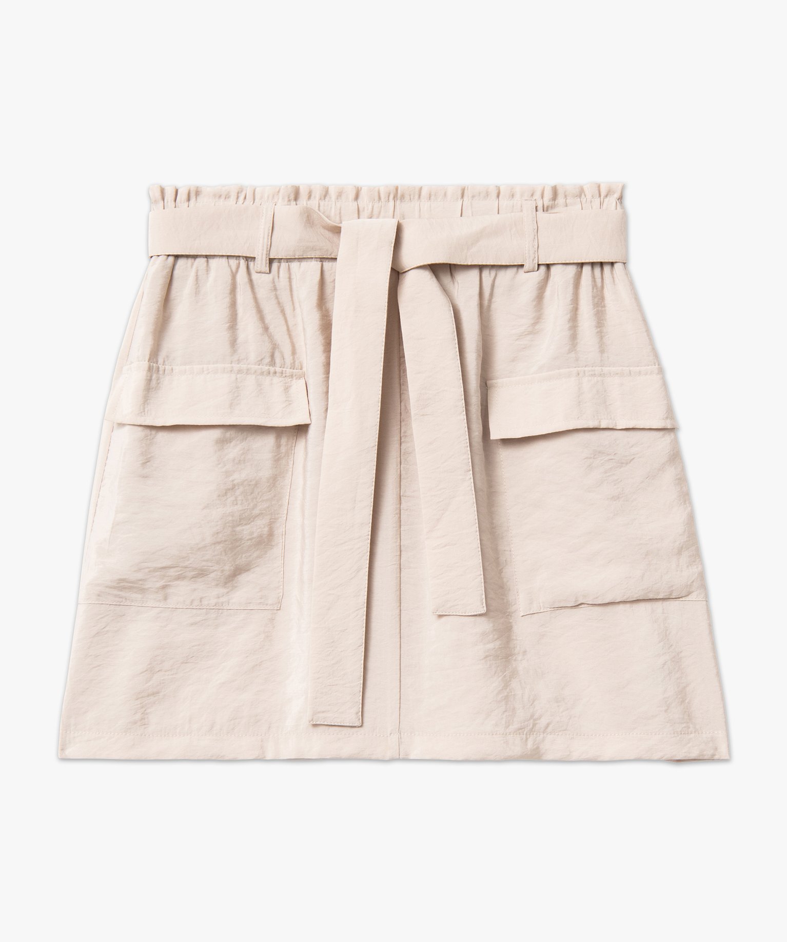 Jupe droite courte en modal femme gris | GEMO