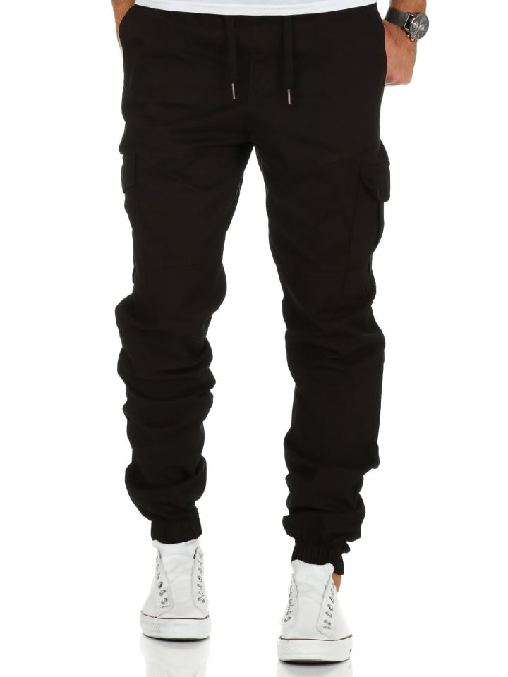 Amaci&Sons Cargo Jogger-Chino SAN ANTONIO in Schwarz günstig kaufen