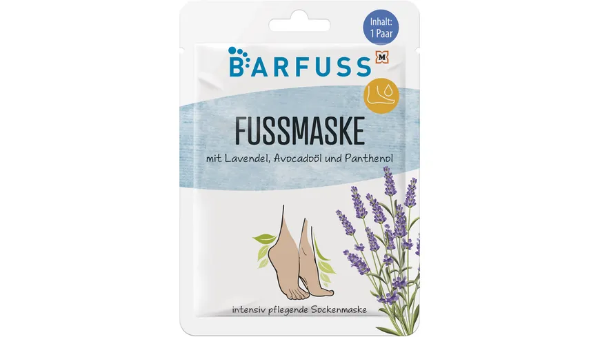 BARFUSS Fußmaske Lavendel Avocadoöl Panthenol 15 ml