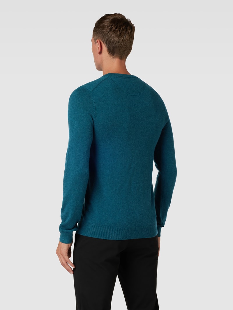 Strickpullover in melierter Optik in lagune meliert