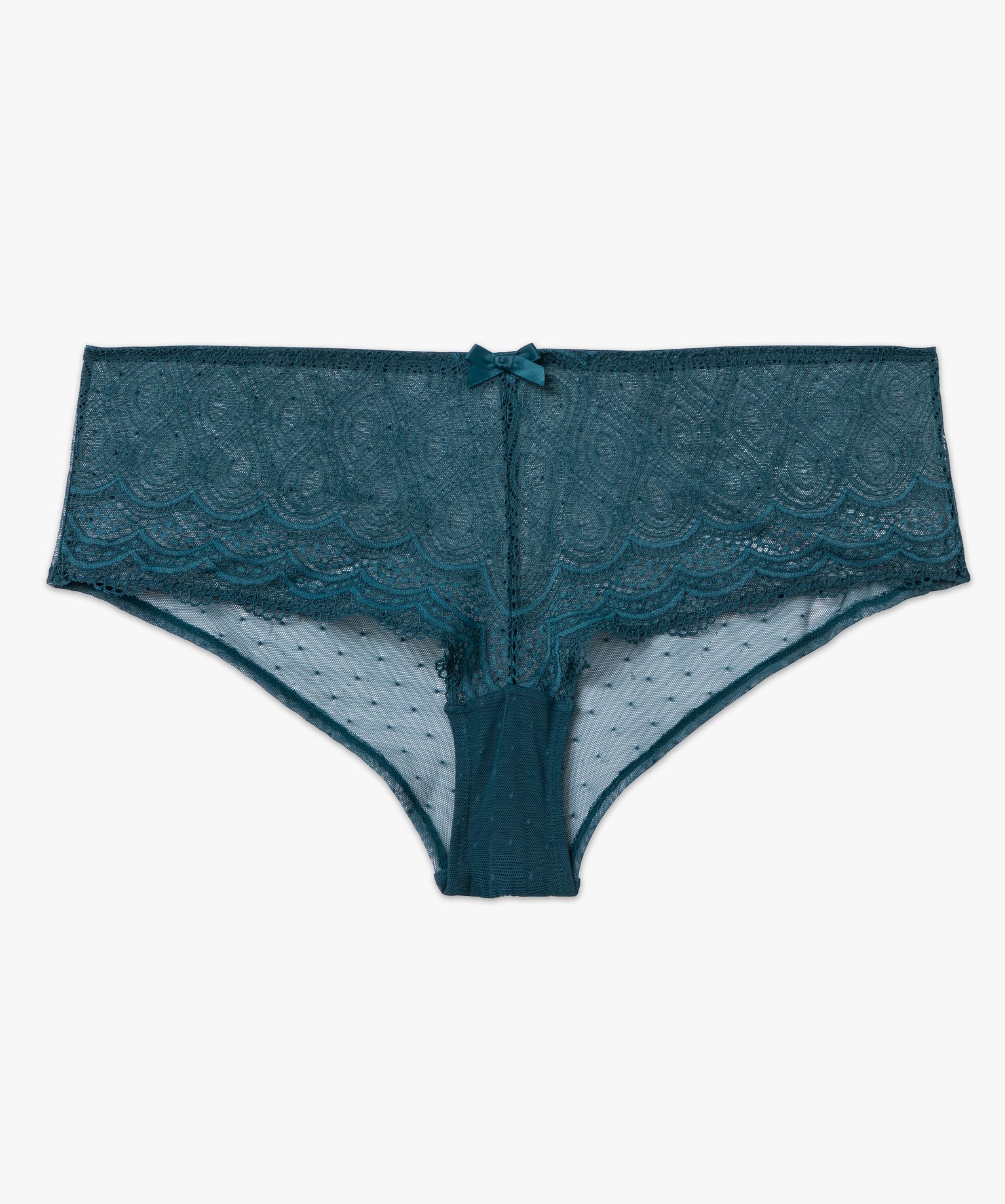 Shorty en dentelle et tulle femme grande taille bleu | GEMO