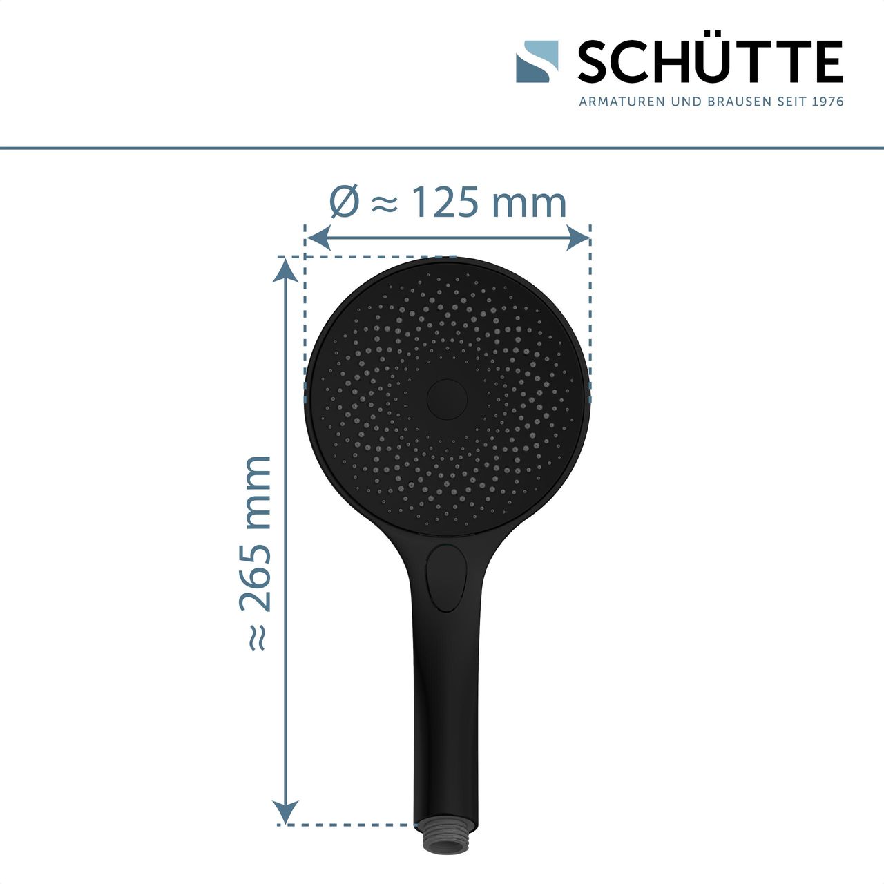 Schütte CAPRI Handbrause, Schwarz matt