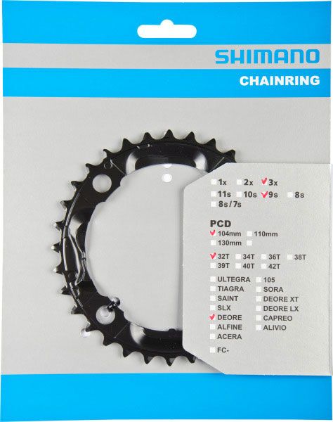 Shimano DEORE Kettenblatt für FC-M590/591 32 Zähne kaufen | Bike-Discount