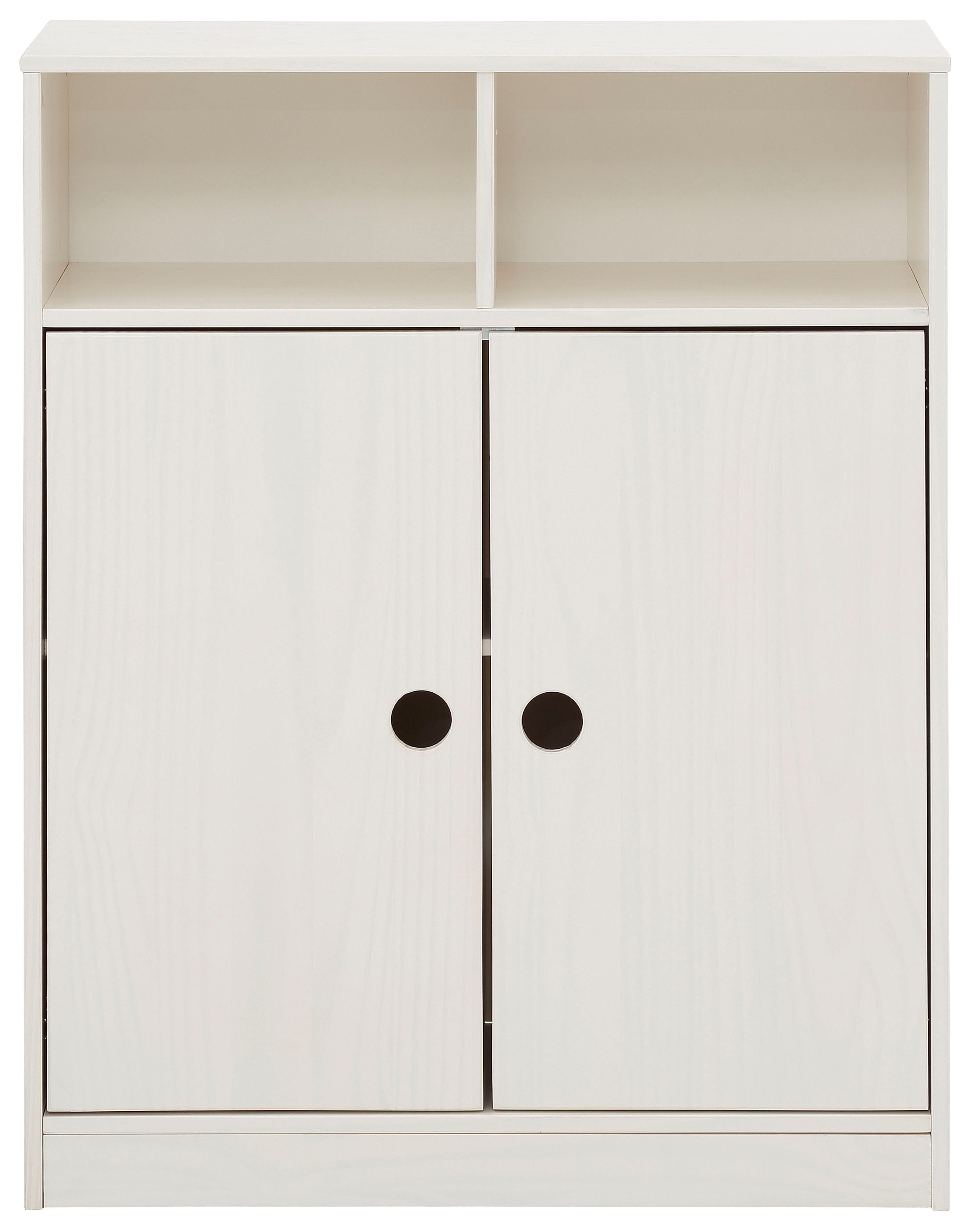 Lüttenhütt Drehtürenschrank Alpi Stauraumschrank, Kiefernholz, verschiedenen Farbvarianten, Höhe 95 cm