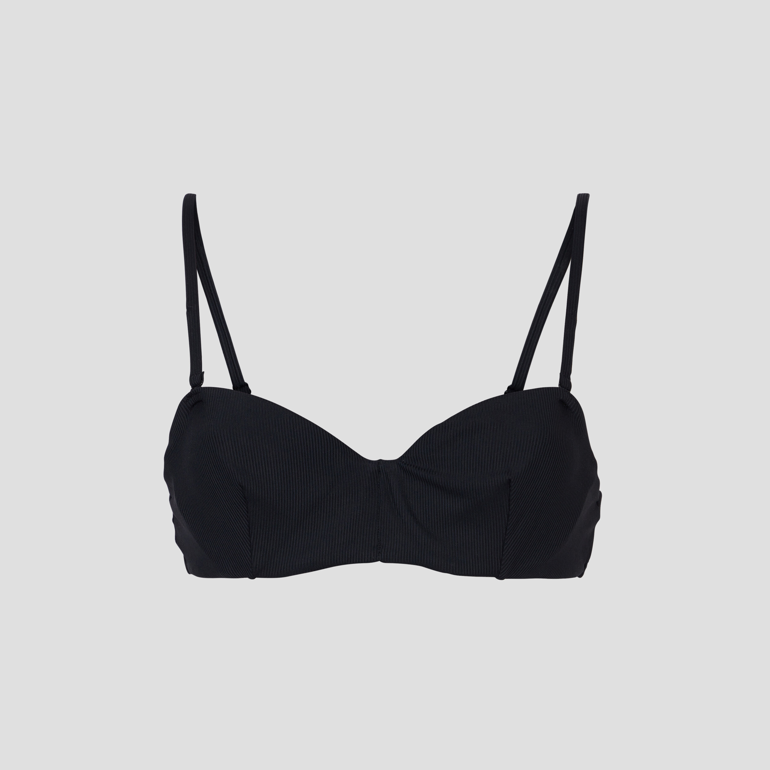 Haut de maillot de bain corbeille côtelé noir femme | La Halle