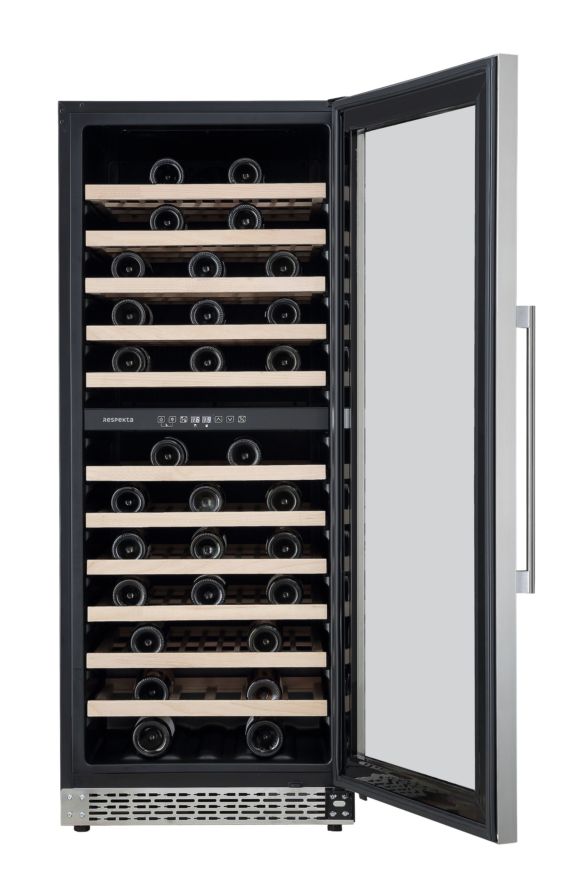 RESPEKTA Weinkühlschrank Weinkühlschrank Weintemperierschrank 122, für 122 Standardflaschen á 0,75l
