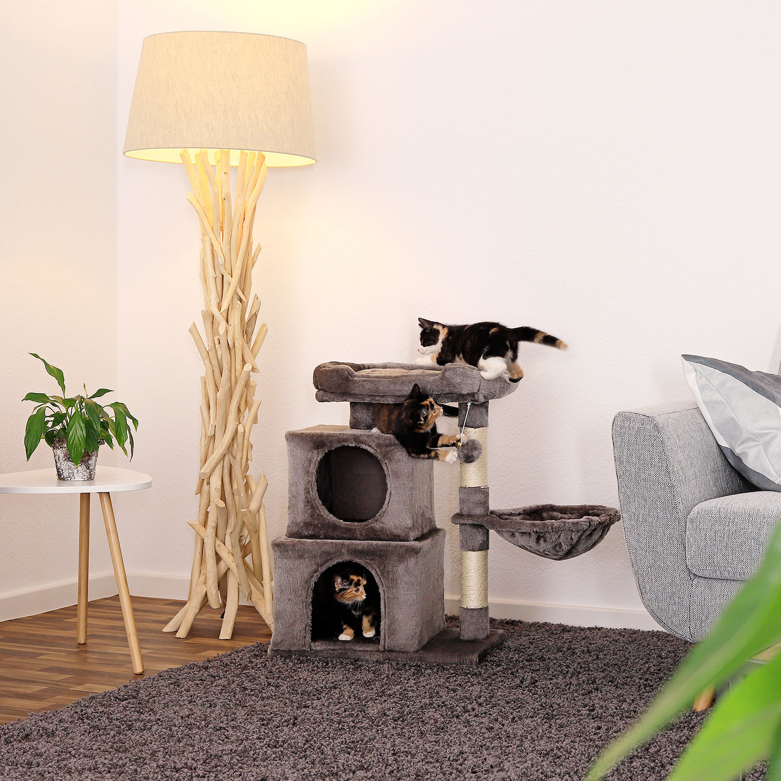 Lionto Kratzbäume Lionto Kratzbaum 70 cm dunkelgrau