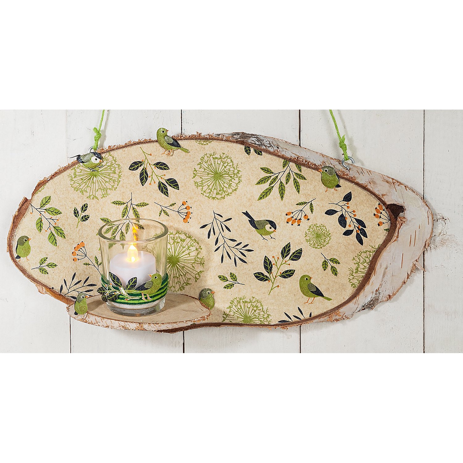 Birkenscheiben oval, 32 x 15 cm, 2 Stück