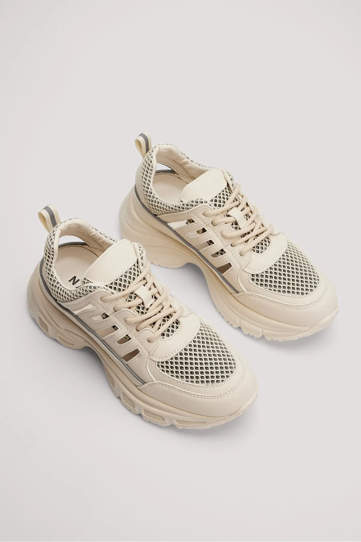 NA-KD  Sneaker - Beige - Flacher Absatz