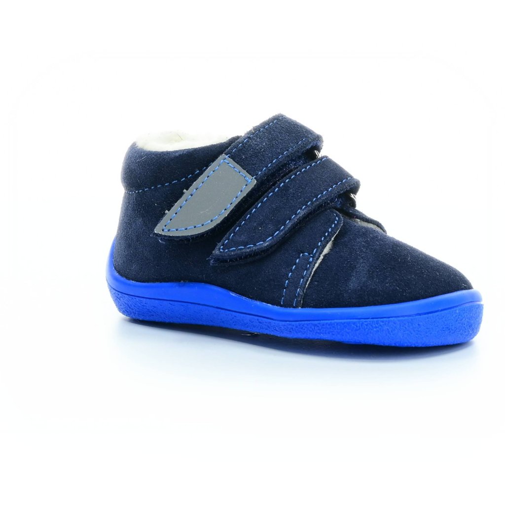 Beda Daniel mit Membran (BF 0001/W/MK) dunkelblaue Winter-Barfußstiefeletten
