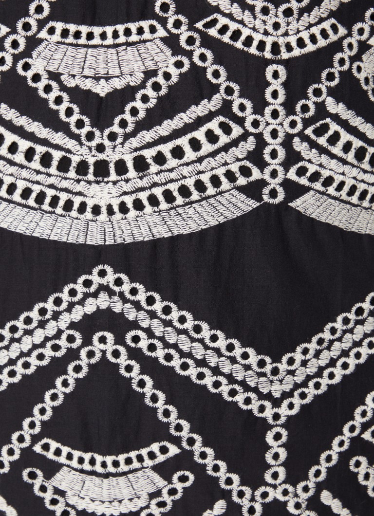 Rochie scurtă Bruuns Bazaar Arvensis Abami din bumbac organic cu broderie