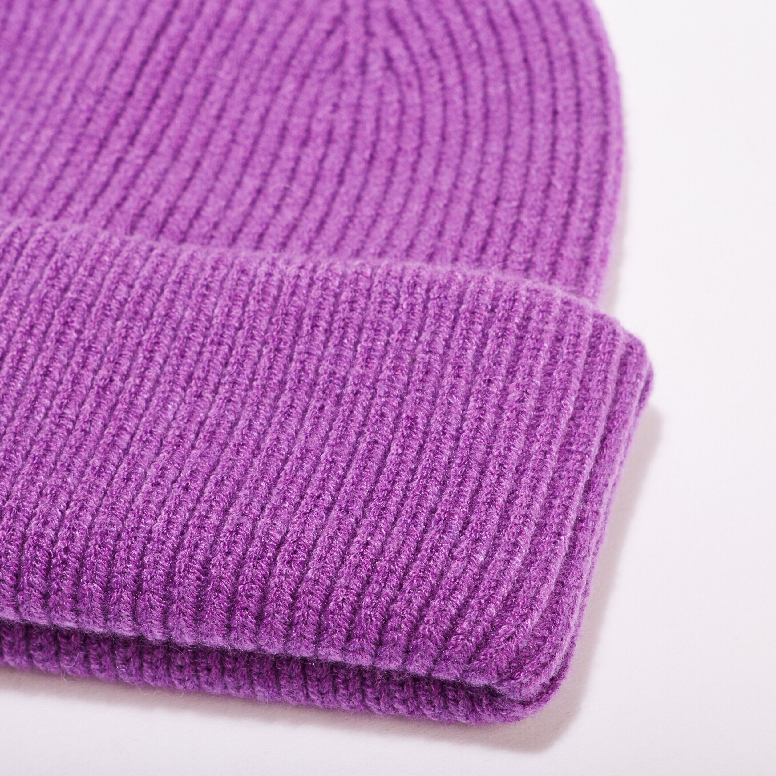 Bonnet tricoté violet foncé femme | Cache Cache