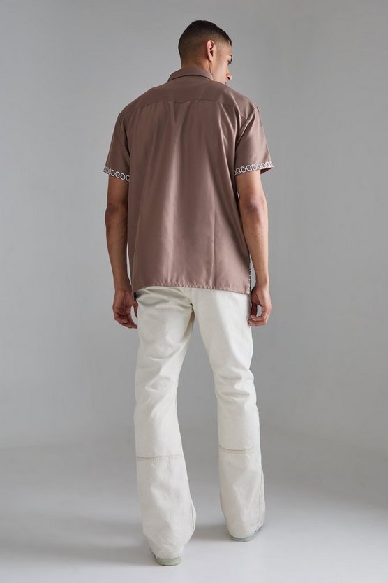 Oversize Twill-Hemd mit Print