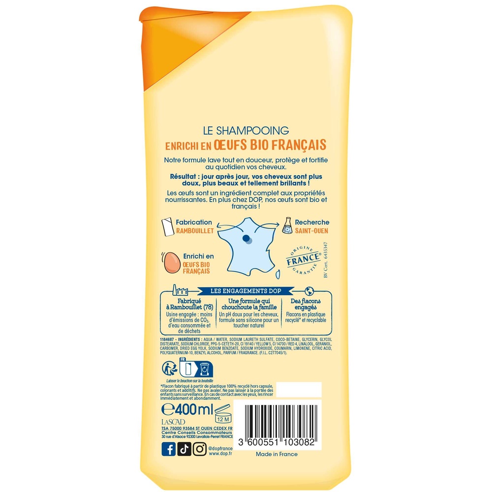 DOP DOP Classic Shampooing Très Doux aux Œufs