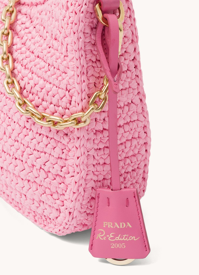 Prada Re-Edition 2005 raffia-olkalaukku