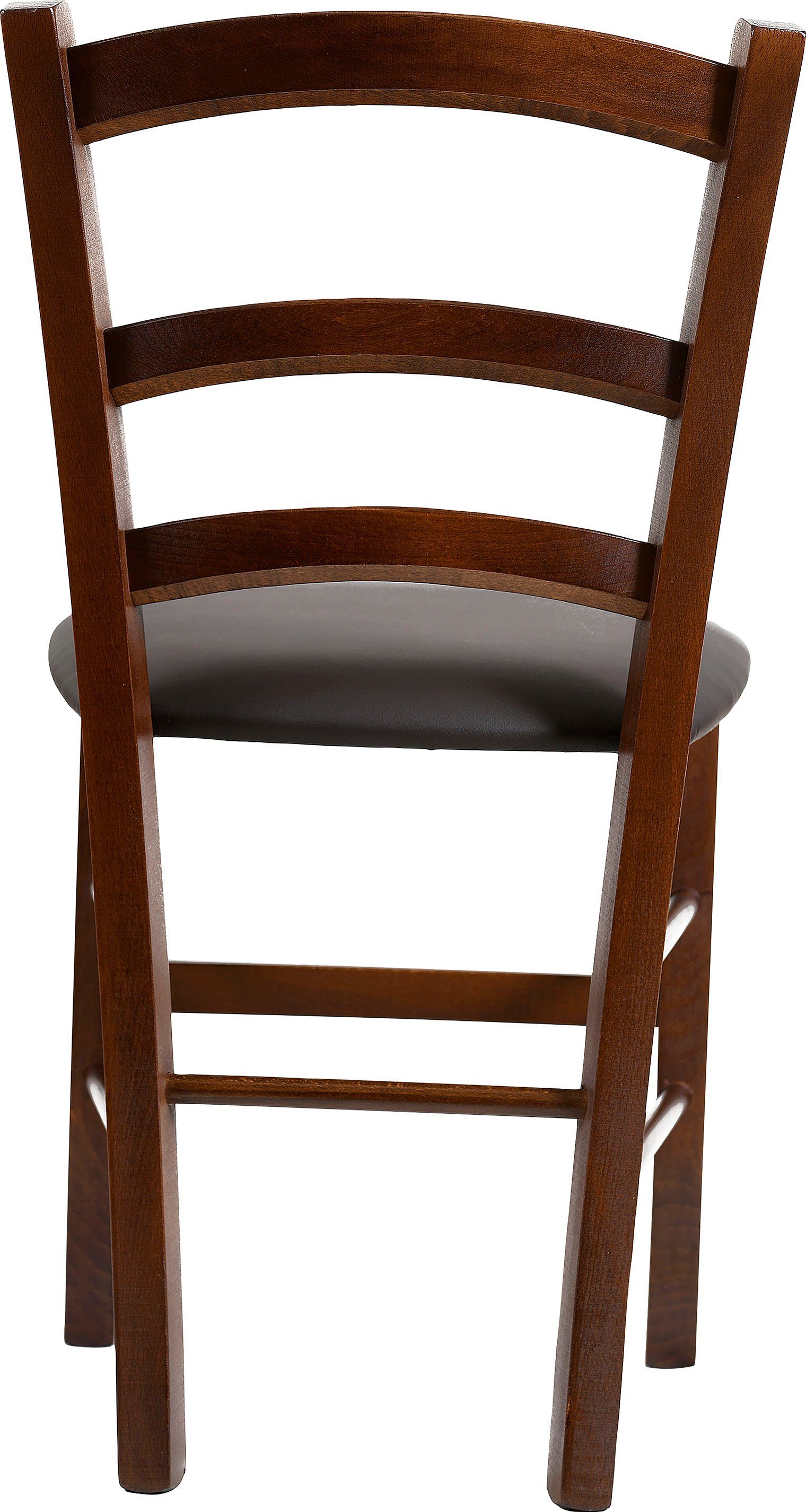 Home affaire 4-Fußstuhl Super Paesana (Set, 2 St), Buche Massivholz mit Kunstlederbezug