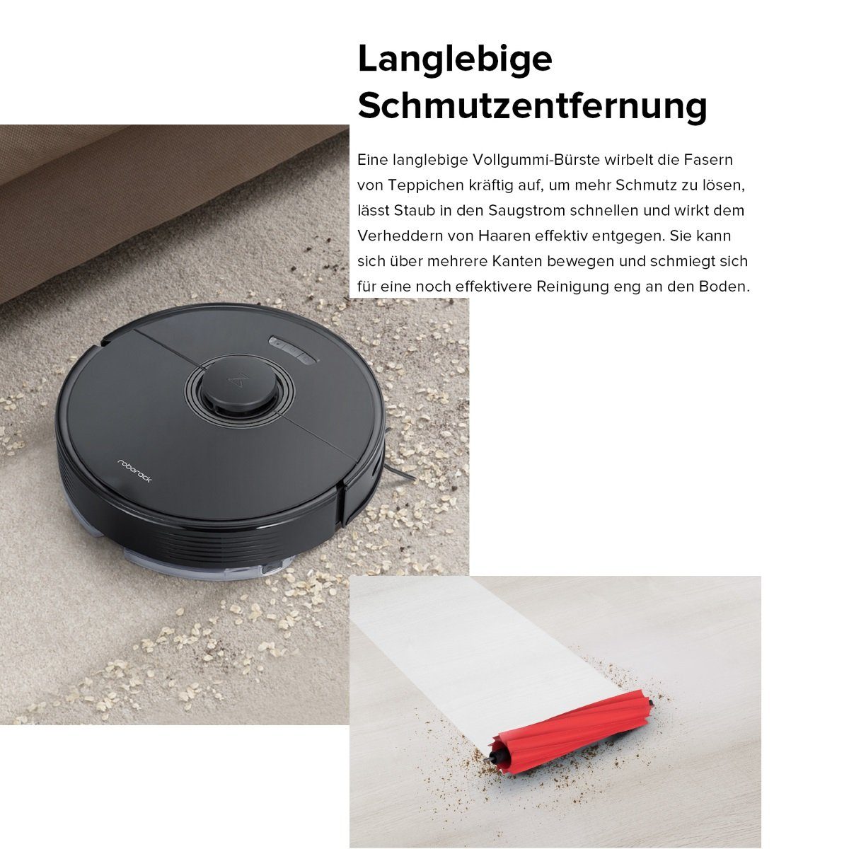 Roborock Saugroboter Q7 Max, 58,00 W, 4200Pa, 4 Karten Speichern, Teppichboden reinigen, Roboter Staubsauger, 3D-Map, Kindersicherung, App-Steuerung (VS Roborock S7, S5 Max)