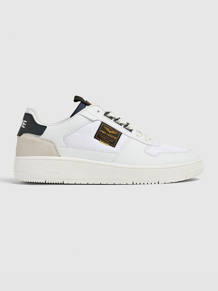 PME Legend Leder-Sneakers in Weiß günstig kaufen