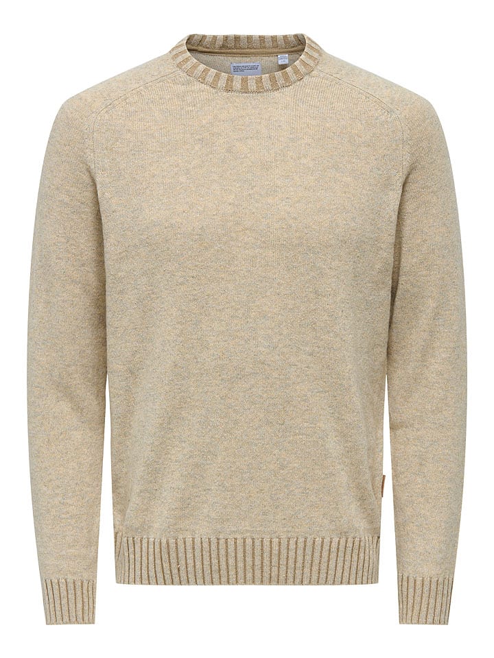 ONLY & SONS Pullover in Beige günstig kaufen